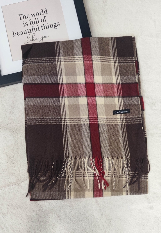 men's cashmere plaid scarf