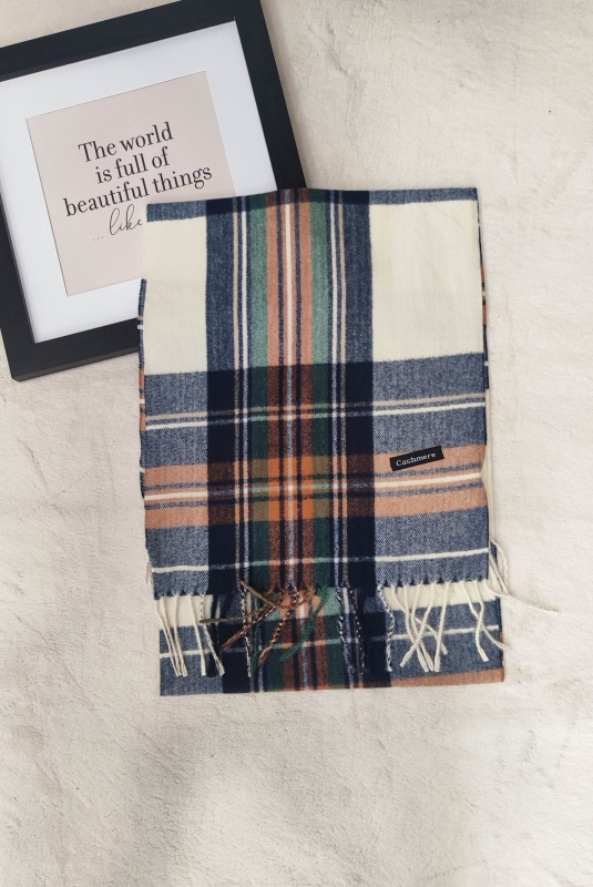 men's cashmere plaid scarf
