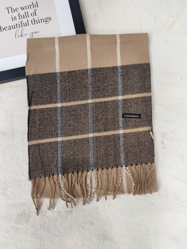 men's cashmere plaid scarf
