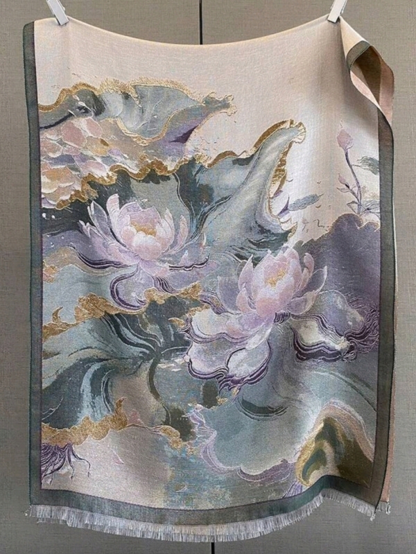 "jacquard-shawl-lotus-uniquefashion-online"