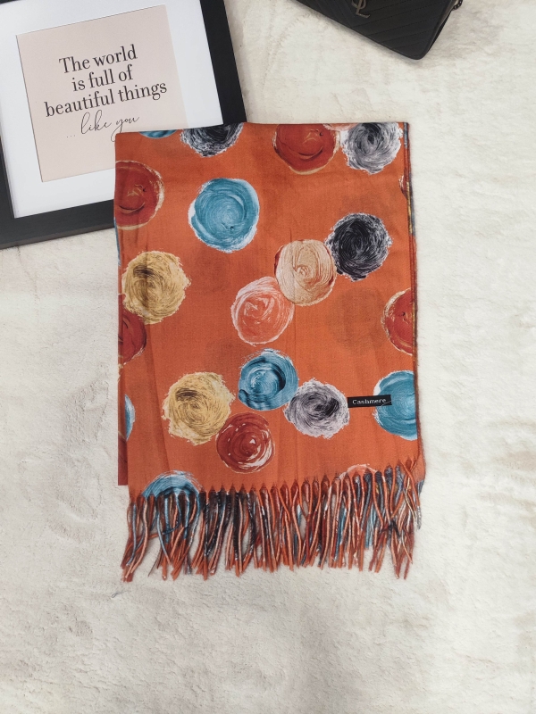 Дамски кашмирен шал на топки 