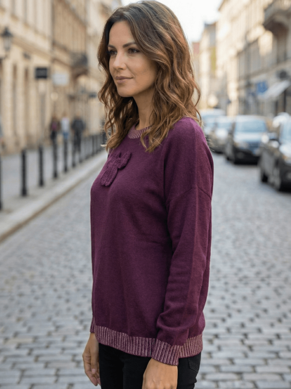 Италианска дамска блуза в цвят бордо