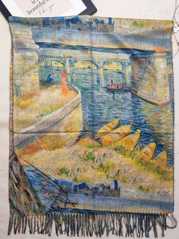 Дамски двулицев кашмирени шал 