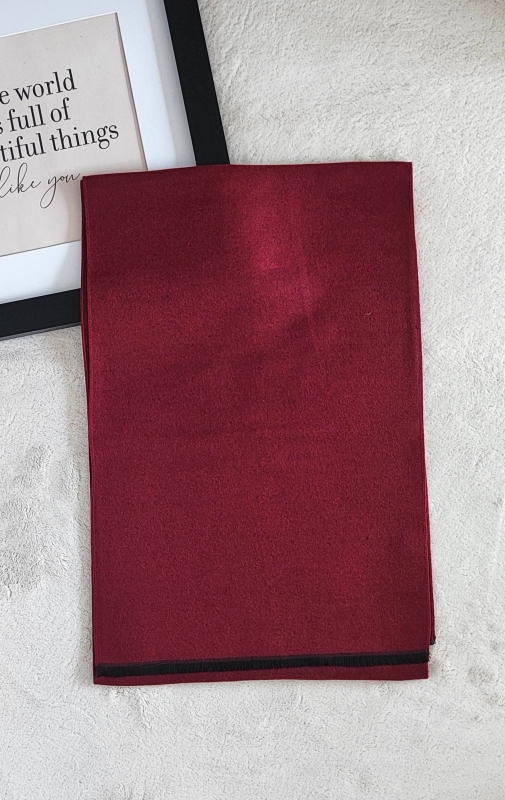 Мъжки кашмирен шал в бордо