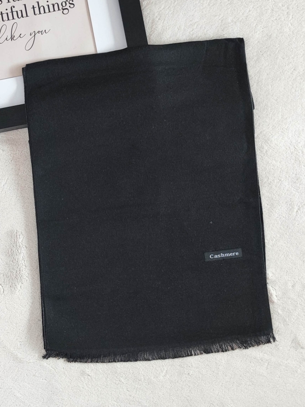 Мъжки черен кашмирен шал