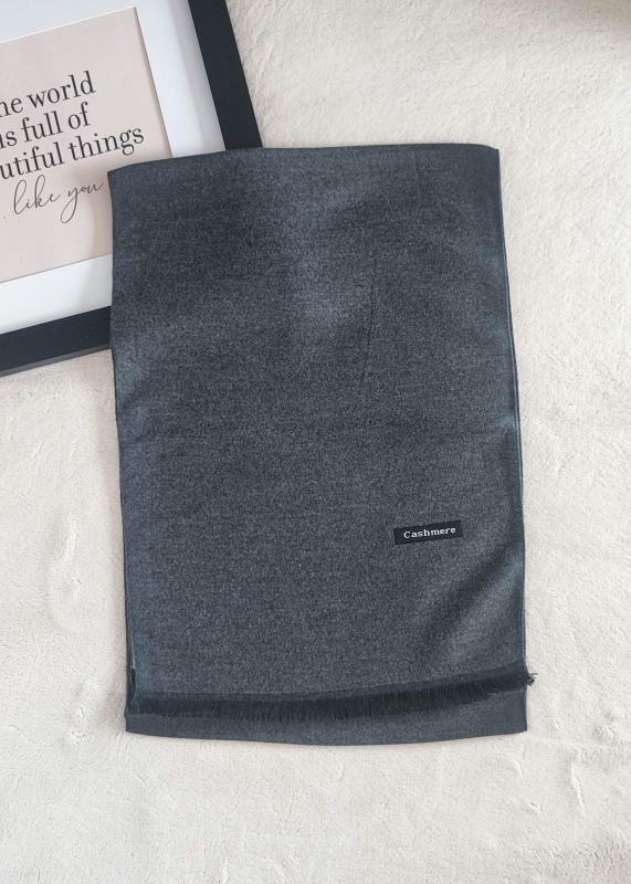 Men's Cashmere Scarf in Grey – Elegant and Warm