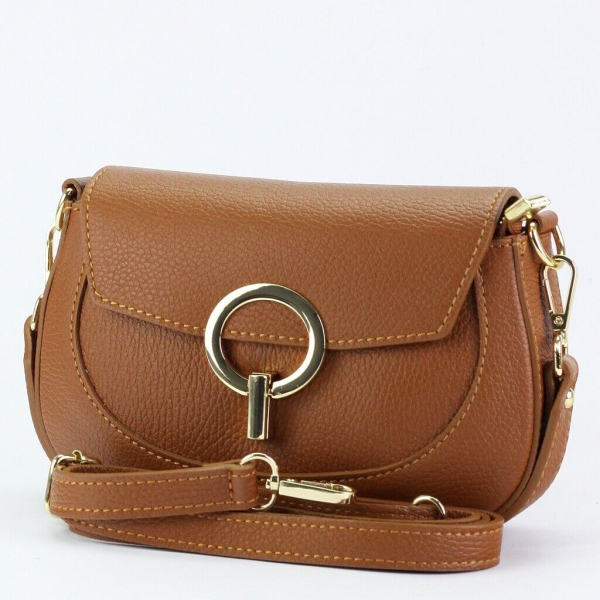 Италианска Кафява чанта Vera Pelle | Естествена кожа | Unique Fashion