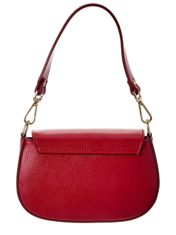 Италианска чанта в цвят Бордо Vera Pelle | Естествена кожа | Unique Fashion