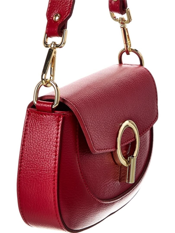 Италианска чанта в цвят Бордо Vera Pelle | Естествена кожа | Unique Fashion