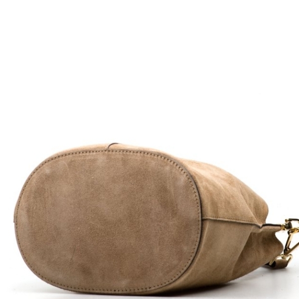 Твърдо дъно на италианска дамска чанта от велур