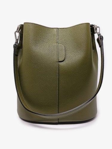 Green genuine leather handbag Vera Pelle | Unique Fashion