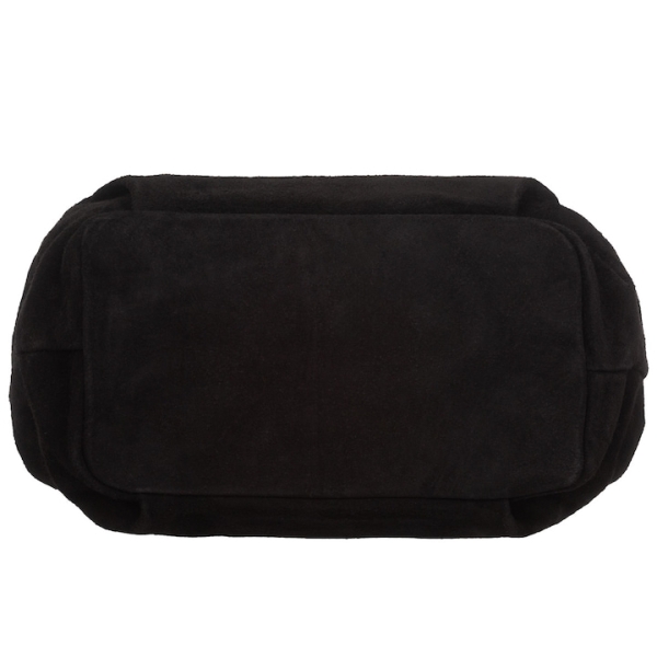 Women's handbag made of natural suede Florence | Black| Free shipping