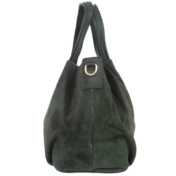 Италианска дамска чанта с къси дръжки и дълга дръжка