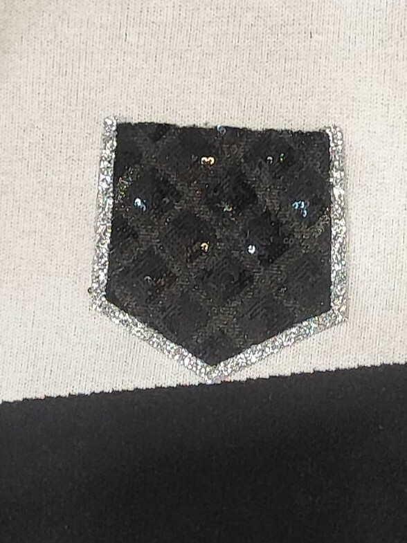 Елегантен италиански макси пуловер в бяло и черно – Универсален размер (XL - 3XL)