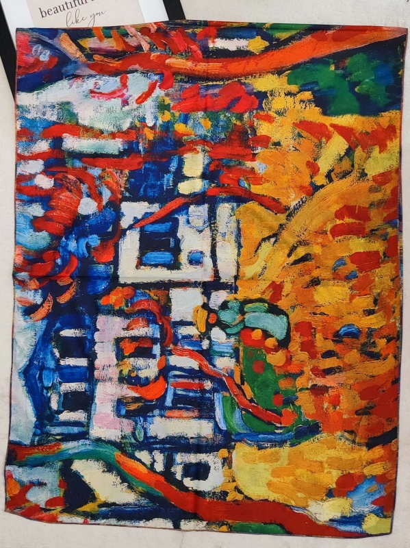 Double-sided satin scarf