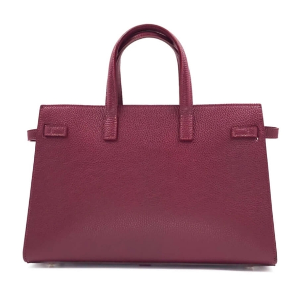 Дамска чанта от естествена кожа – Класически италиански дизайн | Бордо