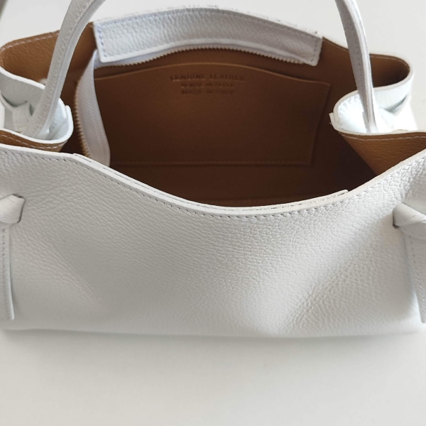 Elegant White Women's Bag Made of Genuine Leather | Unique Fashion