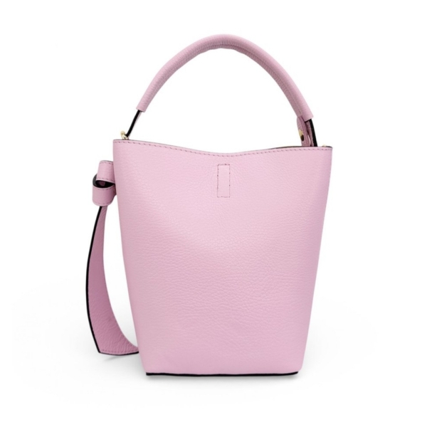 Розова дамска чанта естествена кожа Vera Pelle | Unique Fashion