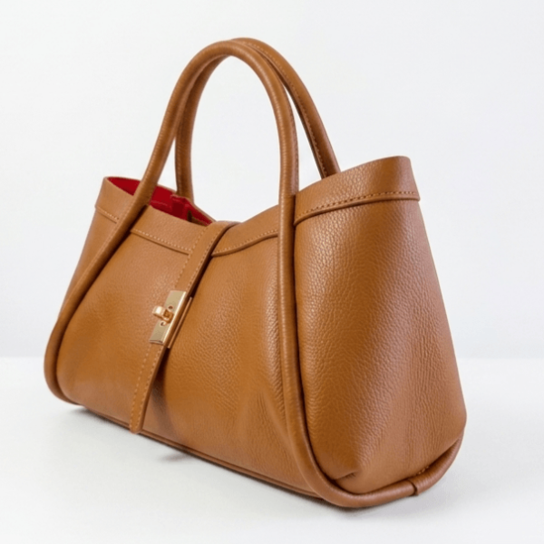 Elegant brown genuine leather bag | Unique Fashion