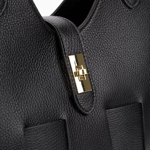 Vera Pelle genuine leather handbag with long shoulder strap