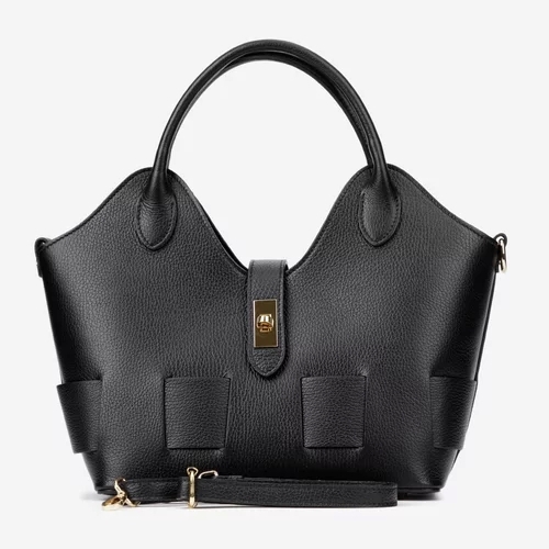 Vera Pelle genuine leather handbag with long shoulder strap