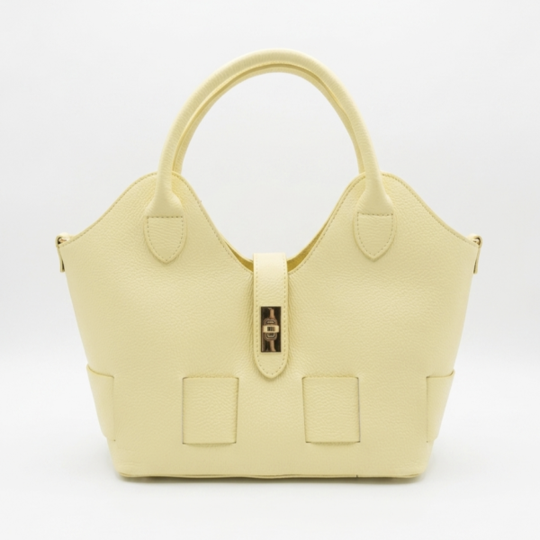 Women's Bag Genuine Leather Pastel Yellow | Vera Pelle