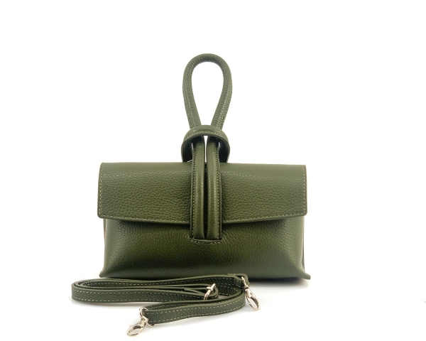 Small handbag made of natural suede with a striking handle | 4 Colors