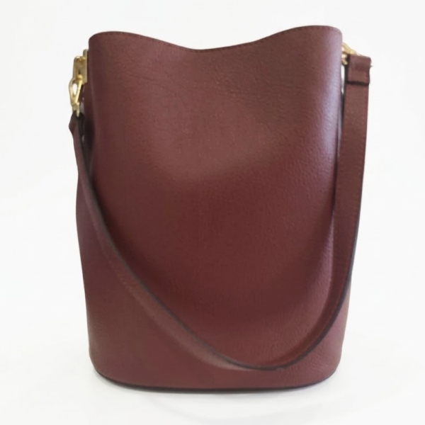 Luxury burgundy genuine leather women's handbag by Vera Pelle – Italian craftsmanship