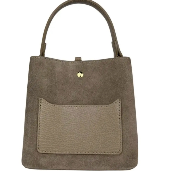 Italian women's handbag made of genuine suede and leather - 6 colors | Unique Fashion