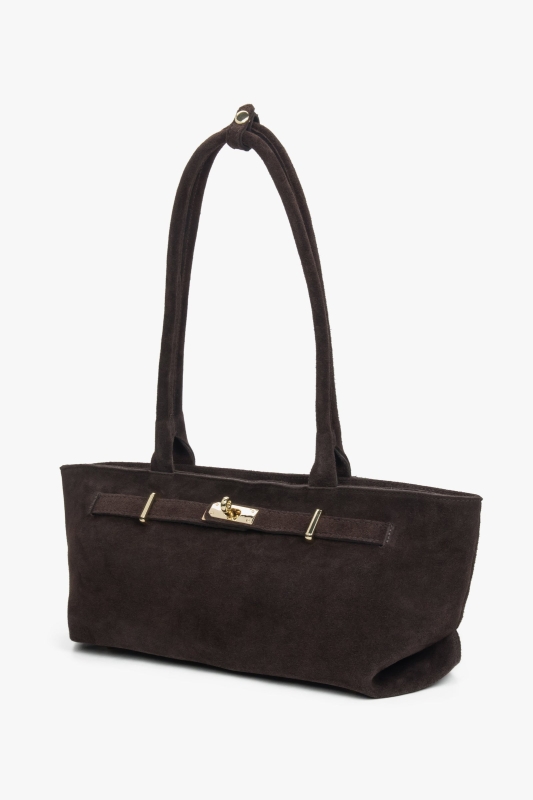Brown Italian Genuine Suede Bag | Unique Design | Unique Fashion